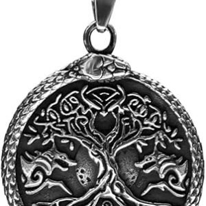 Norse Fenrir Wolf Pendant Necklace