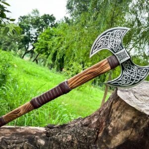 Berserker Double-Head Viking Axe – Hand-Forged Norse Steel