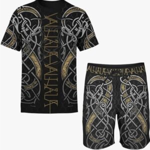 LDZDGD Viking T-Shirt & Shorts Set – Men’s Norse Training & Streetwear