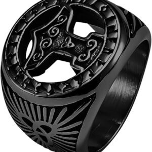 Thor’s Hammer Mjölnir Signet Ring – Norse Strength & Protection